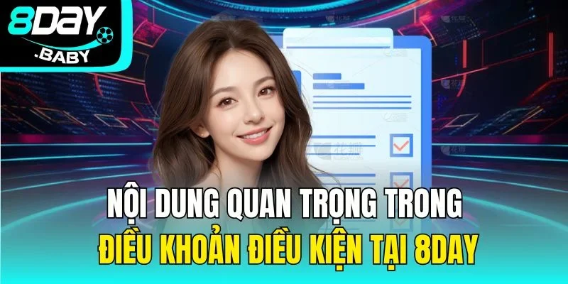 Nội dung quan trọng trong điều khoản điều kiện tại 8DAY